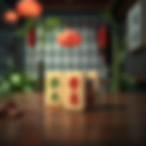 A bamboo mahjong piece sits on a table, symbolizing a key element in episode 50 of the show.