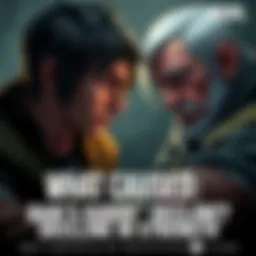 Ban appears older and weaker than Cath, showcasing their character dynamics in a dramatic scene