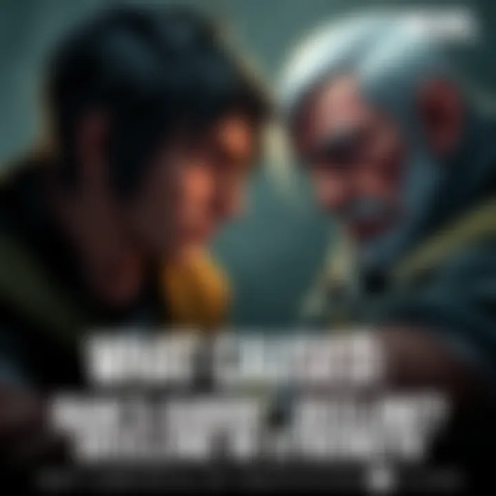 Ban appears older and weaker than Cath, showcasing their character dynamics in a dramatic scene