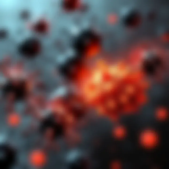 Illustration of Baquma interacting with Black S cells, showing merging processes and changes in structure.