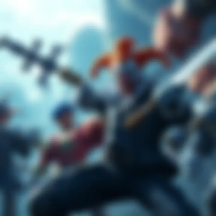 Battle Against Belmod A scene of strong characters ready for battle, featuring a clown-themed character with unique powers.