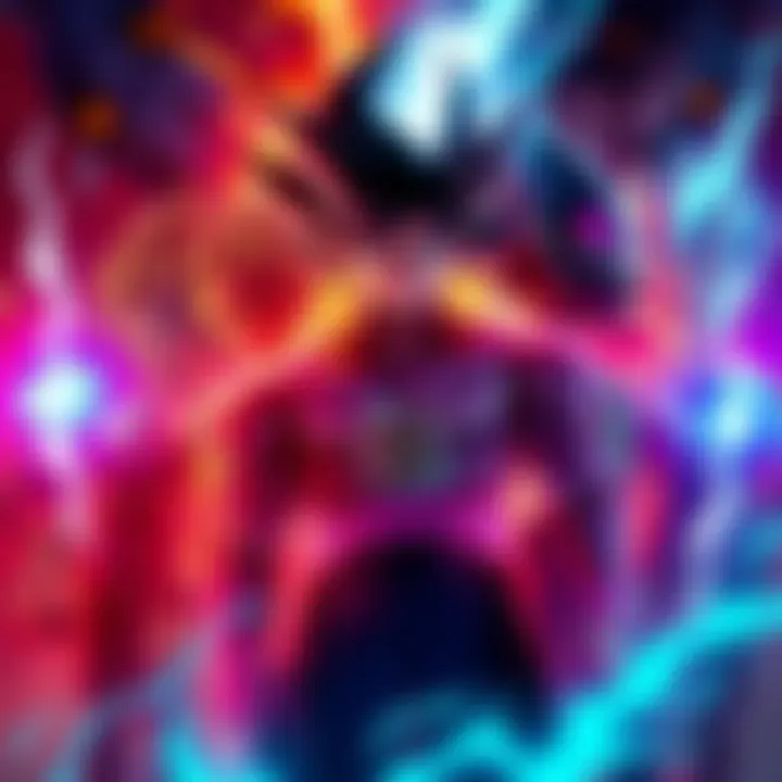 An intense scene showing a group of heroes preparing to fight Black Frieza, showcasing energy auras and determined expressions.