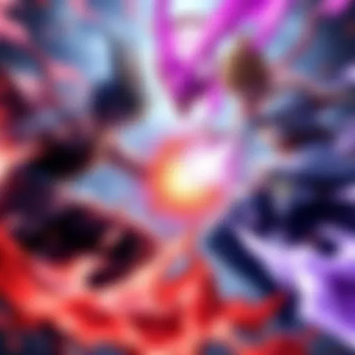 Battle of Devil Fruit Users Two characters with devil fruits engage in an intense battle, showcasing their powers and strategies.