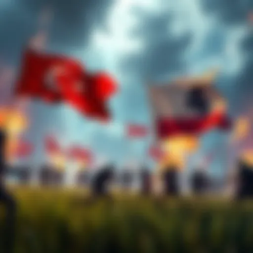 A graphic showing a battlefield scene with flags representing Round 11 and Round 4, inviting players to join the fight.