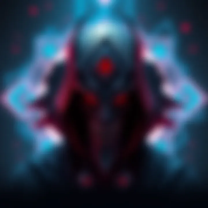 BB as the EOS Villain A dark and imposing figure representing BB in a digital realm, showcasing its villainous traits within the EOS storyline.