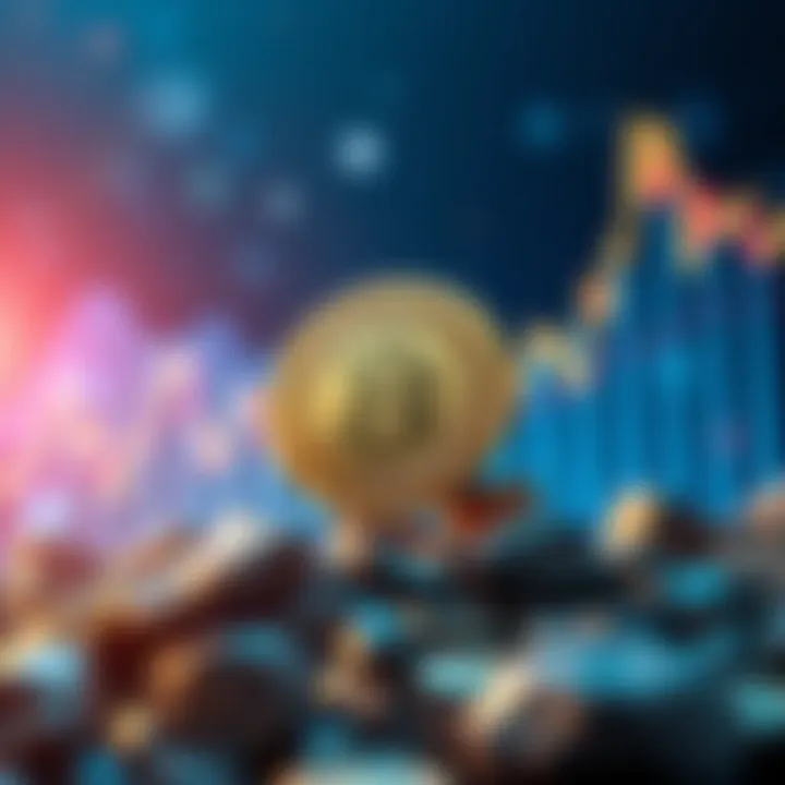 BBNO$ token graphic showing a sharp increase in value with market trends in the background.