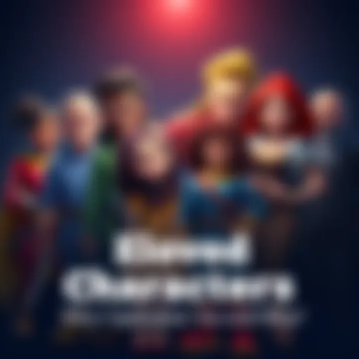 A group of diverse fictional characters, each representing different traits, standing together and smiling, inviting people to share their favorite.