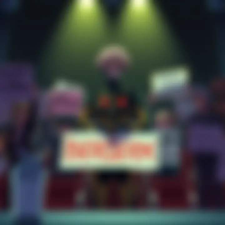 Fans expressing frustration over Berserk animation quality with posters and signs