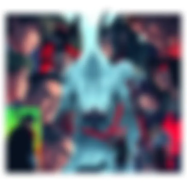 Berserk Anime Art Collage of unedited screenshots from Berserk showcasing its vibrant art and iconic characters