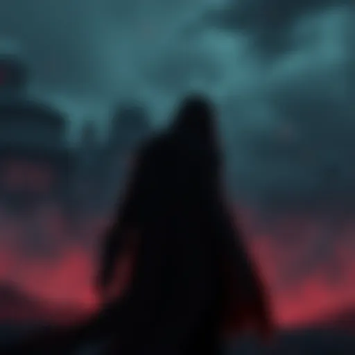 A character from Berserk stands in a dark, ominous landscape, reflecting on themes of nihilism and existence.