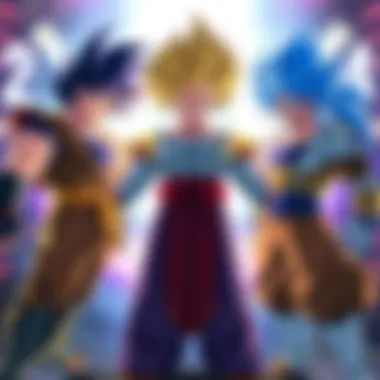 Three powerful characters from a game standing together, showcasing their unique designs and abilities.