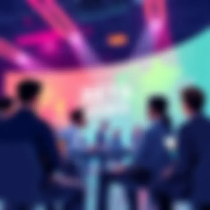 Illustration showing people discussing insights from the Beta Leaks Update in a forum setting