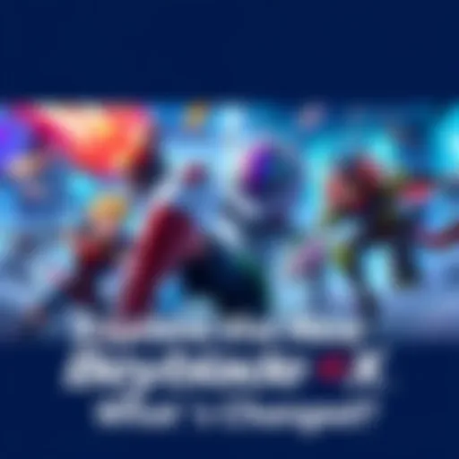 Beyblade X Gameplay A dynamic scene showcasing characters and spinning tops from Beyblade X in action during a battle.