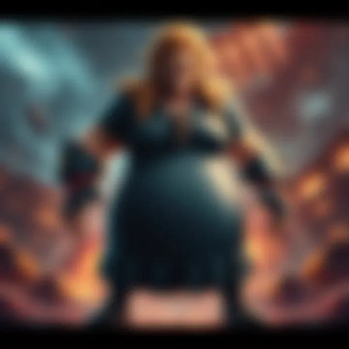 Big Mom stands resilient in a challenging environment, showing her strength without Haki or battle experience.