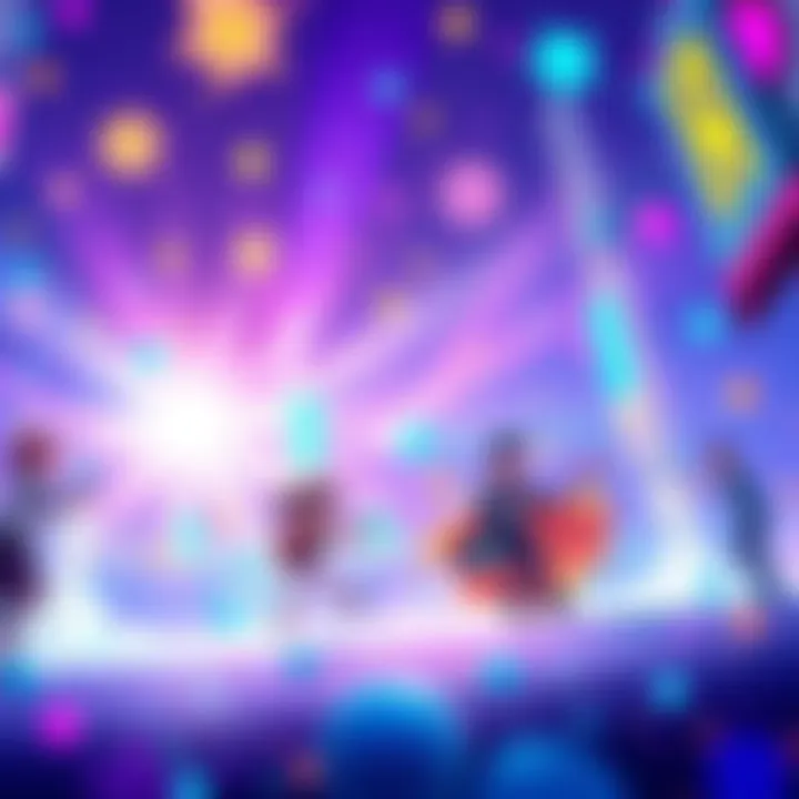 Colorful and dynamic scene from Bijou animation music video with characters and vibrant visuals