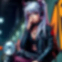 GothRei showcasing Biker Rei cosplay with biker jacket and goth accessories, blending goth and biker fashion styles.