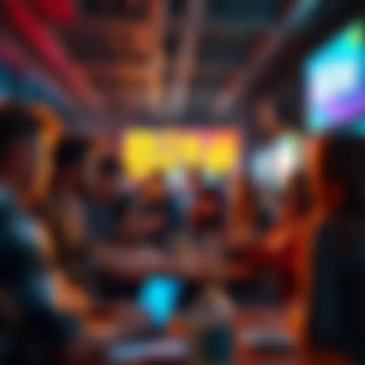 People engaging in lively discussions on social media platforms fueled by Bite.