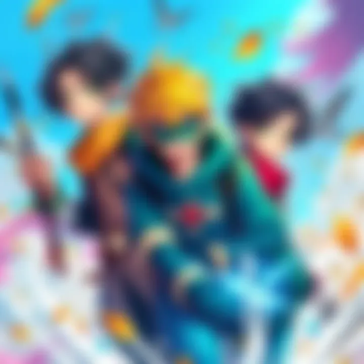 Vibrant painting of BKDK characters showing bright colors and creative design