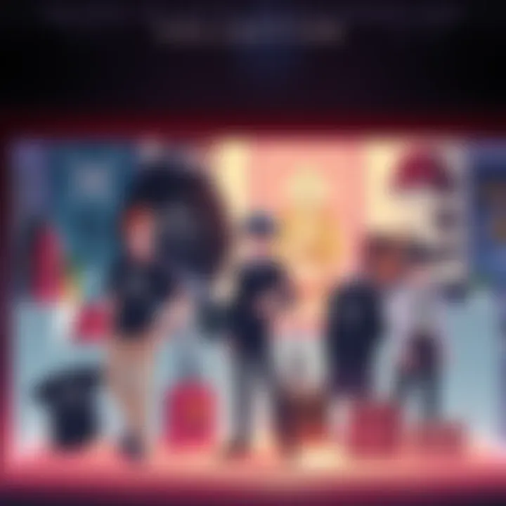 A display of newly released Black Clover merchandise including figures, apparel, and accessories for fans.