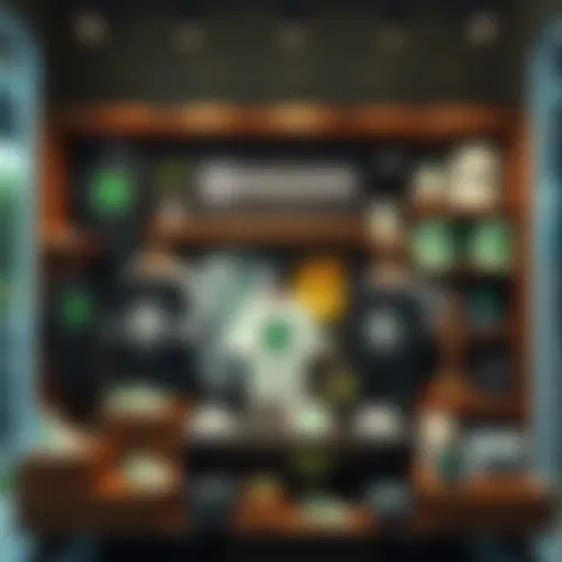 A variety of Black Clover merchandise including clothing and collectibles arranged beautifully