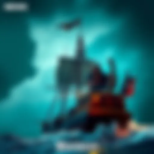 A depiction of a pirate ship with a figure resembling Blackbeard stepping off, signaling his departure.