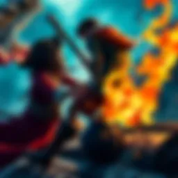 Blackbeard faces Luffy in an intense Davy Back Fight, with Zoro at stake as a prize.