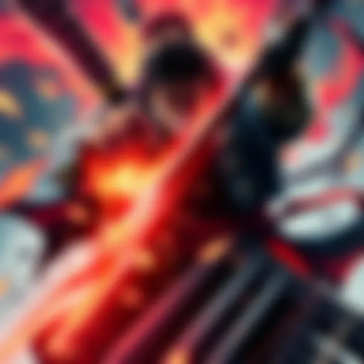 Blackbeard vs Ichibei Blackbeard from One Piece battles Ichibei from Bleach in a dramatic showdown with intense energy and power.