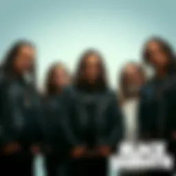 A group shot of Black Sabbath members showcasing their unique styles and expressions, reflecting their musical legacy.