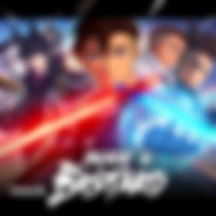 Main voice cast of Blade & Bastard anime featuring action-packed scenes and intense battles.