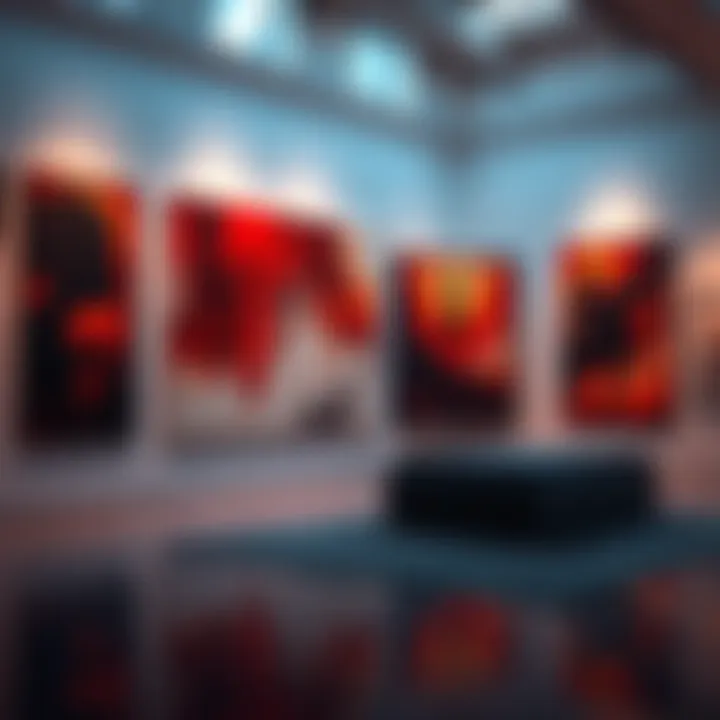 An emotional artwork titled 'Blame' displayed in a gallery setting, inviting viewers to reflect on its meaning.