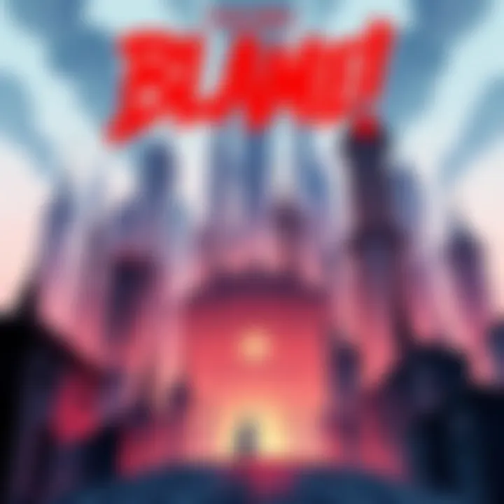 The cover of Blame! showing a chaotic cityscape with towering structures and a lone figure in the foreground, evoking a sense of confusion and intrigue.
