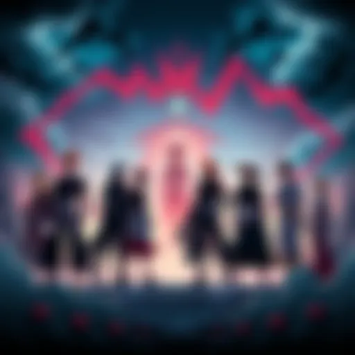 A group of Bleach characters standing united, preparing for battle against Hecatia, the Goddess of Hell, with dark clouds and an ominous background.