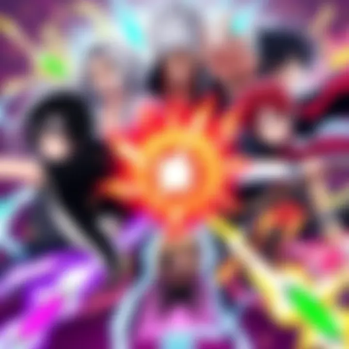 Collage of Bleach characters showcasing traits resembling Pokémon Fighting types, with energy and action elements.