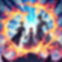 A vibrant illustration showing the energy aura, Reiatsu, surrounding characters from the anime Bleach, emphasizing the power and atmosphere of Aura farming.