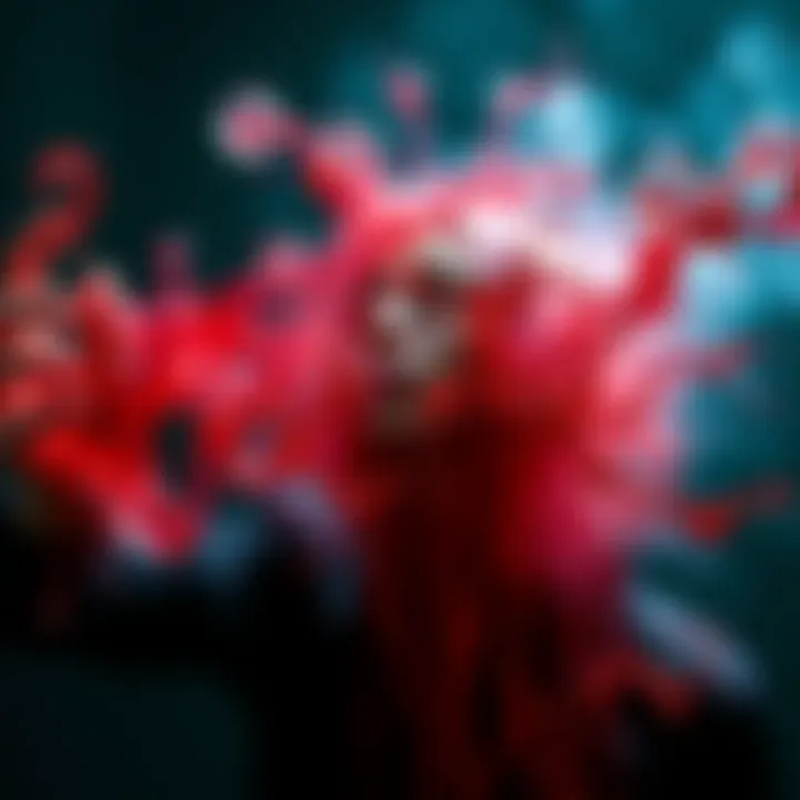 A person uses their own blood to create solid and gaseous constructs, showcasing their abilities and enhanced senses.