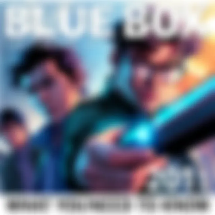 Cover illustration for Blue Box Chapter 201 showing main characters in a tense moment with action and emotion