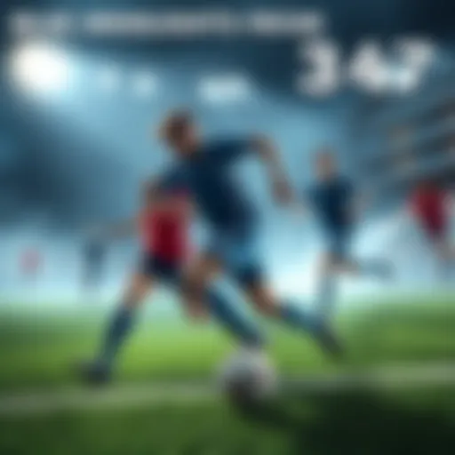 Blue Lock Chapter 347 Action Scene A dynamic scene from Blue Lock Chapter 347 featuring soccer players in intense action on the field