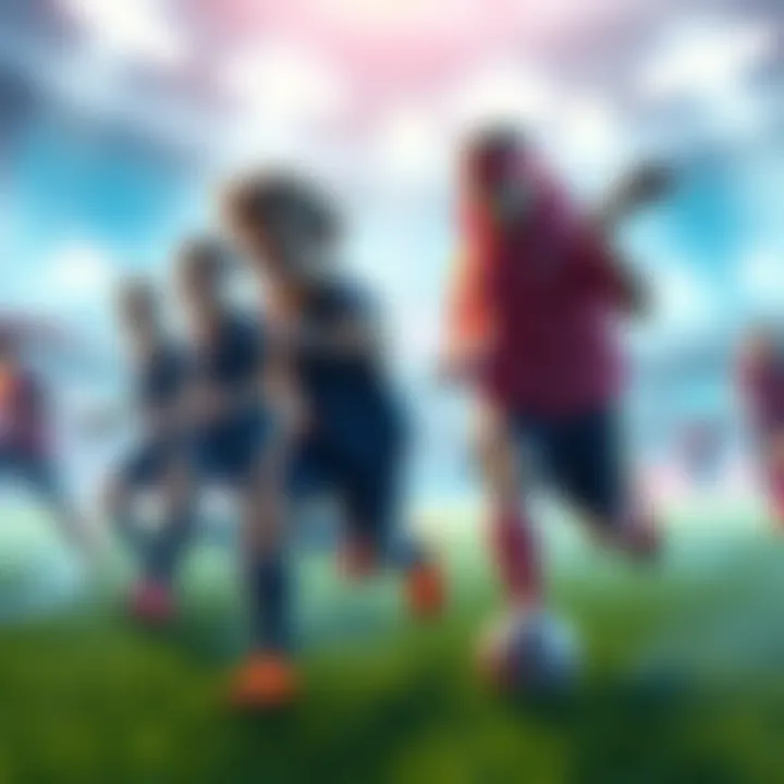 Several soccer characters from Blue Lock display their special abilities on a vibrant field