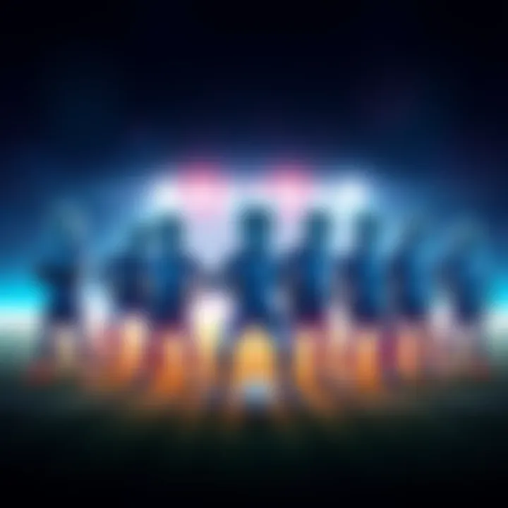 A dynamic lineup of Blue Lock characters ready to form a competitive soccer team, showcasing their unique skills and teamwork spirit.