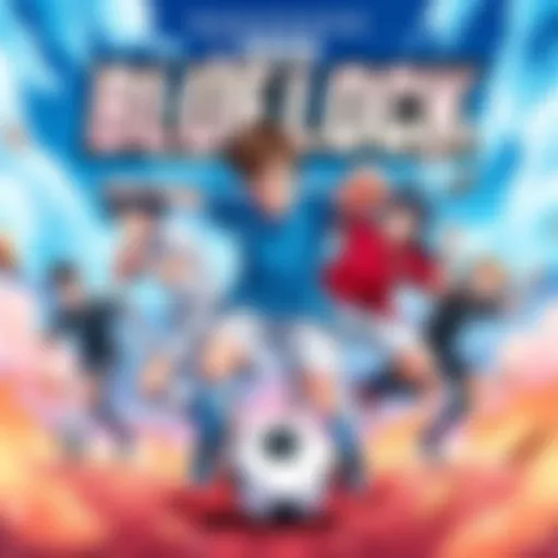 Cover of Blue Lock featuring dynamic soccer action and excited characters
