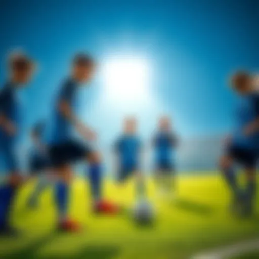 Young soccer players from Blue Lock practice on the field, focusing on improving their skills and teamwork over two weeks.