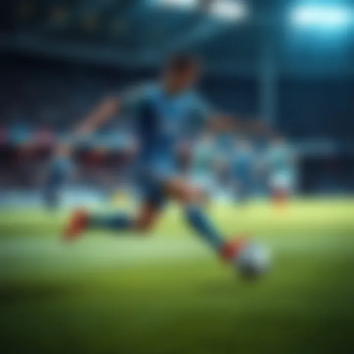 A soccer player in Blue Lock executes an unexpected clever move on the field, surprising teammates and opponents alike.