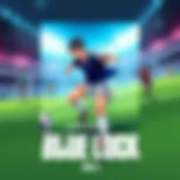 Blue Lock Manga Volume Cover Cover illustration featuring key characters from Blue Lock in action poses on a soccer field