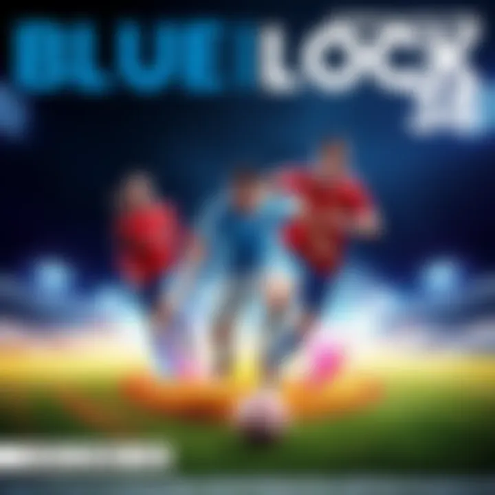 Cover art of Blue Lock Volume 38 featuring soccer players in dynamic poses with vibrant colors