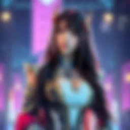 A cosplayer dressed as Boa Hancock, showcasing a detailed costume with long hair and elegant attire, posing confidently.