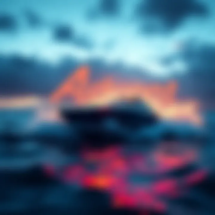 A boat crashes into the water with Advent's branding visible in the background