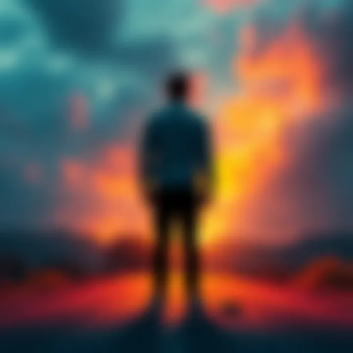 A person standing at a crossroads, contemplating different paths symbolizing bold decisions in life.
