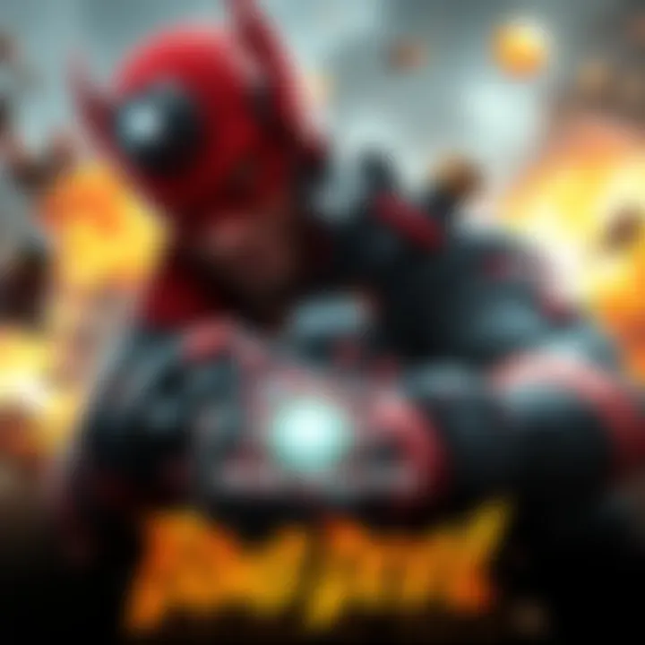 A character in Bomb Devil, surrounded by explosions and dramatic lighting, showcasing intense action and excitement.