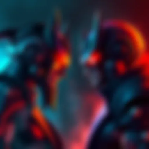 A dramatic scene featuring Bondrewd and Shou Tucker facing each other, showcasing their intense expressions and dark themes from their respective stories.