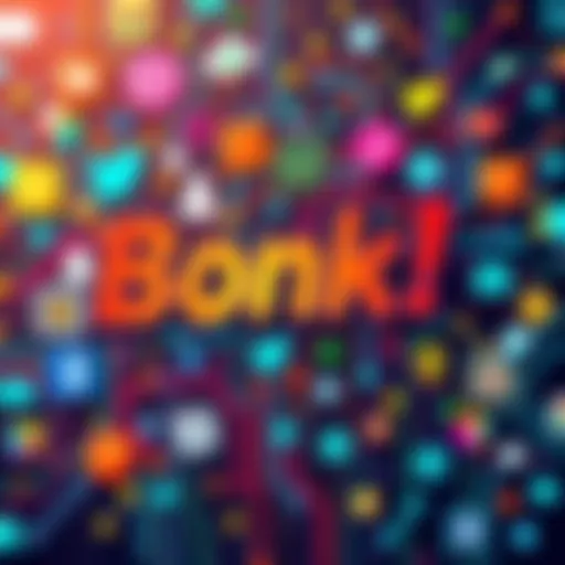 A colorful graphic showing the word 'Bonk!' with digital symbols and social media icons around it, representing its popularity online.